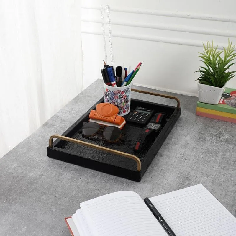 Chiva Faux Leather Tray media 1