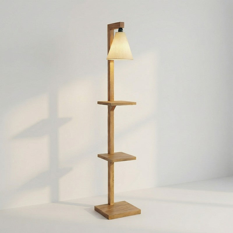 Canova Shelf Wooden Floor Lamp image 8