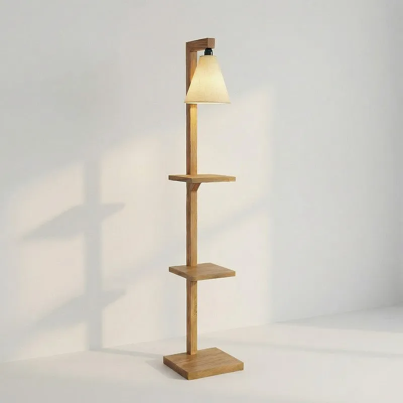 Canova Shelf Wooden Floor Lamp media 8