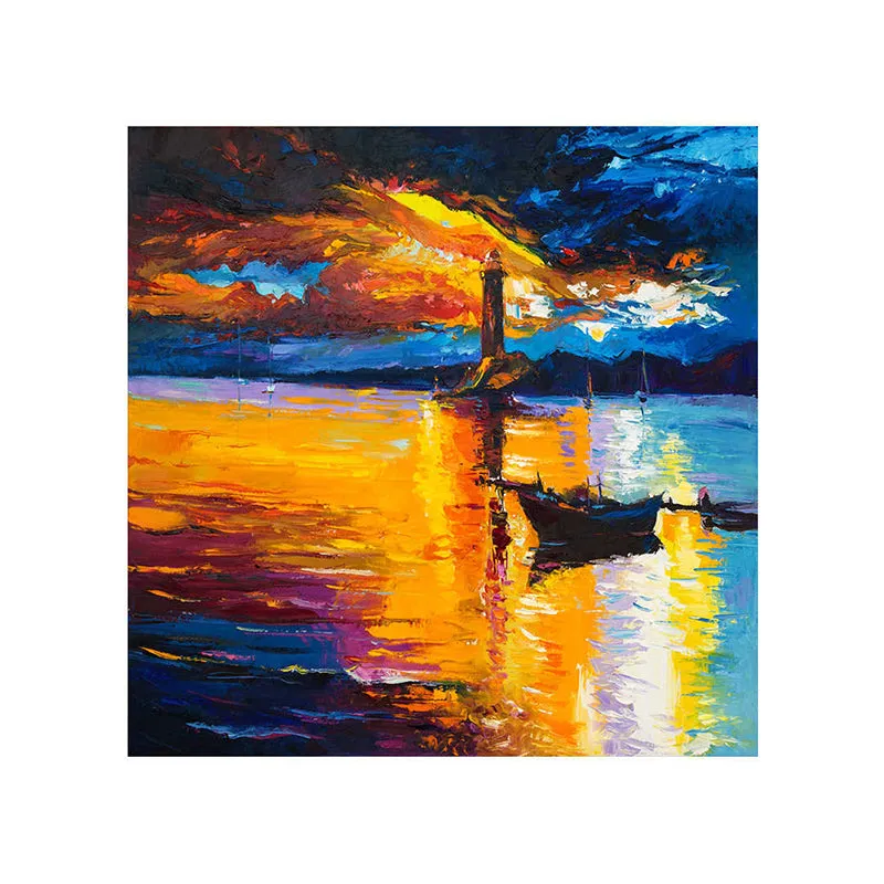 Guiding Light At Dusk Wall Painting media 5