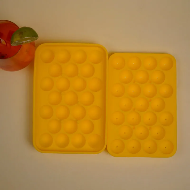 Geometric Silicone 25-Cube Ice Mould - Yellow media 4