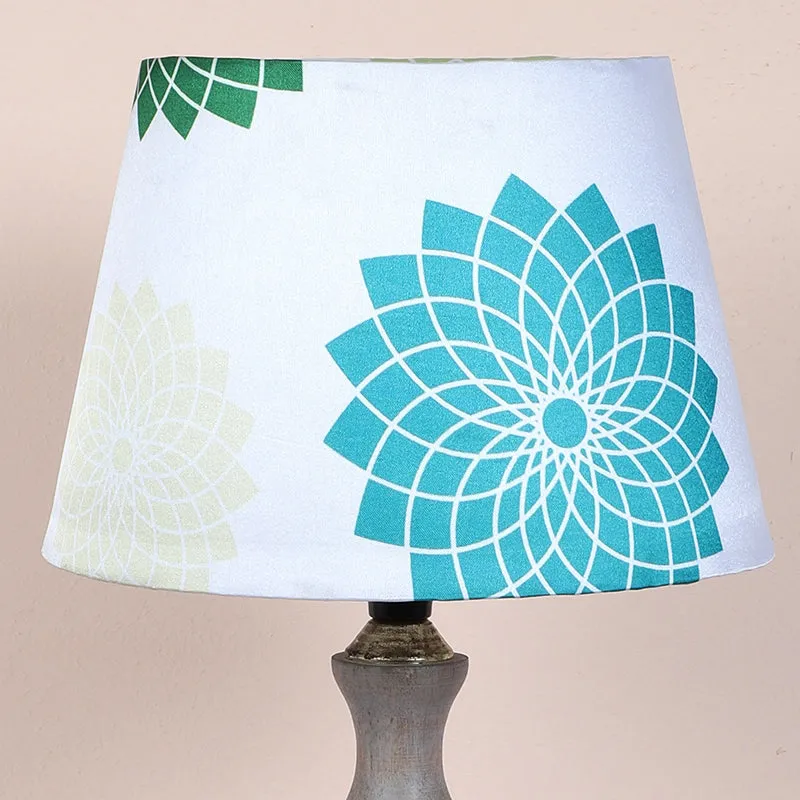 Akari Glyph Printed Mango Wood Table Lamp - Multicolor media 3