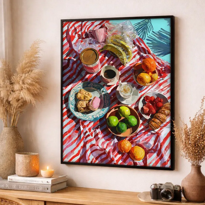 Berry Brunchscape Canvas Wall Painting - Black Frame media 3