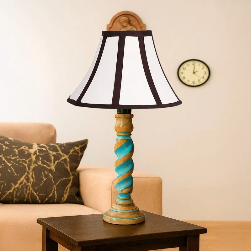 Elara Evara Wooden Table Lamp - Multicolor media 4