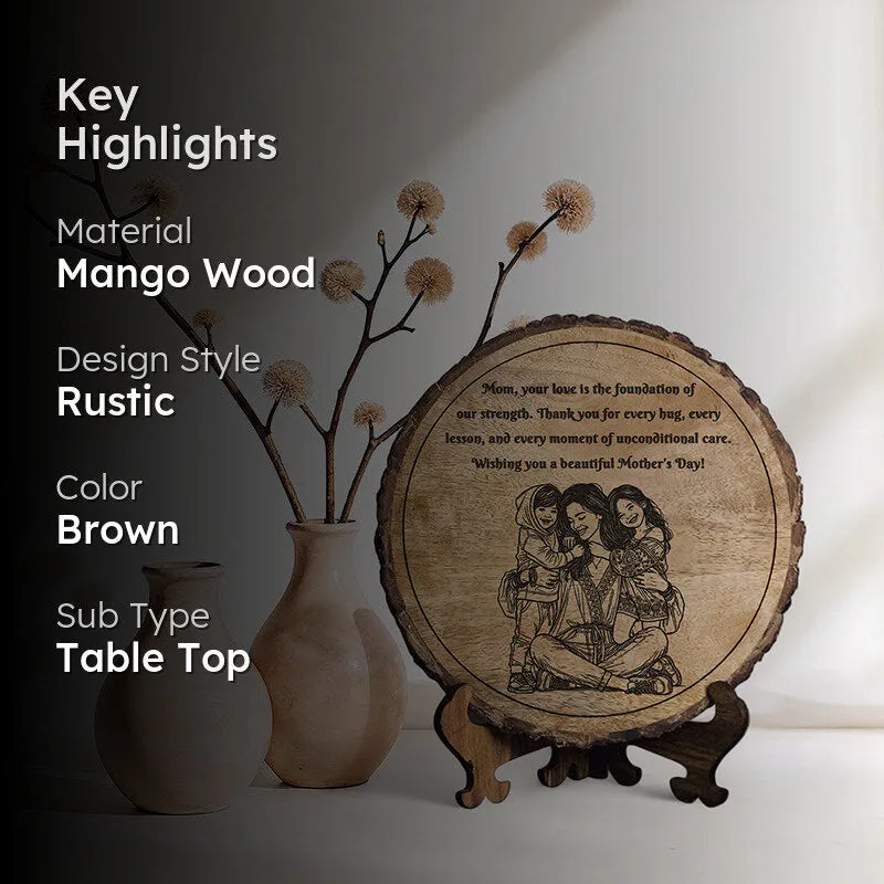 Foundation Of Strength Wood Showpiece - Round media 2