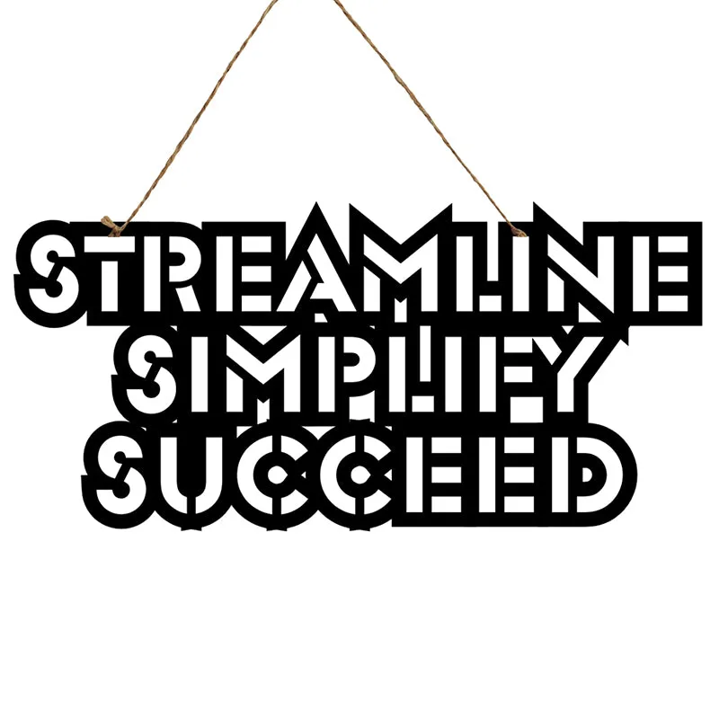 Streamline Simplify Succeed Mild Steel Wall Accent media 3