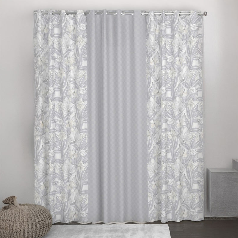 Mono Edge Panel Curtains - Set of Three