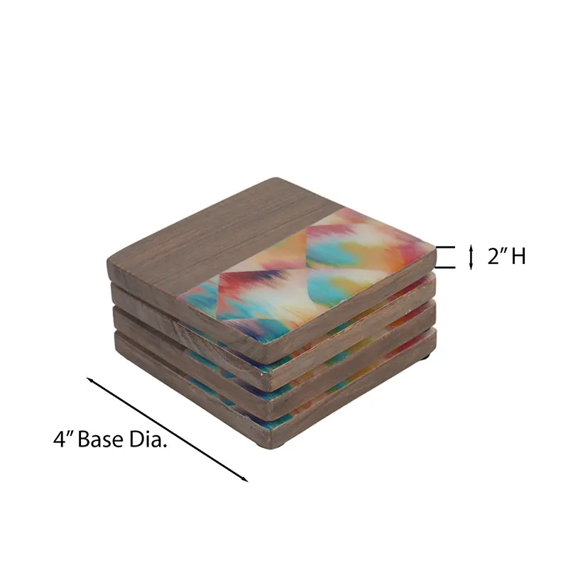 Selira Acacia Wood Coasters - Set Of Four media 5
