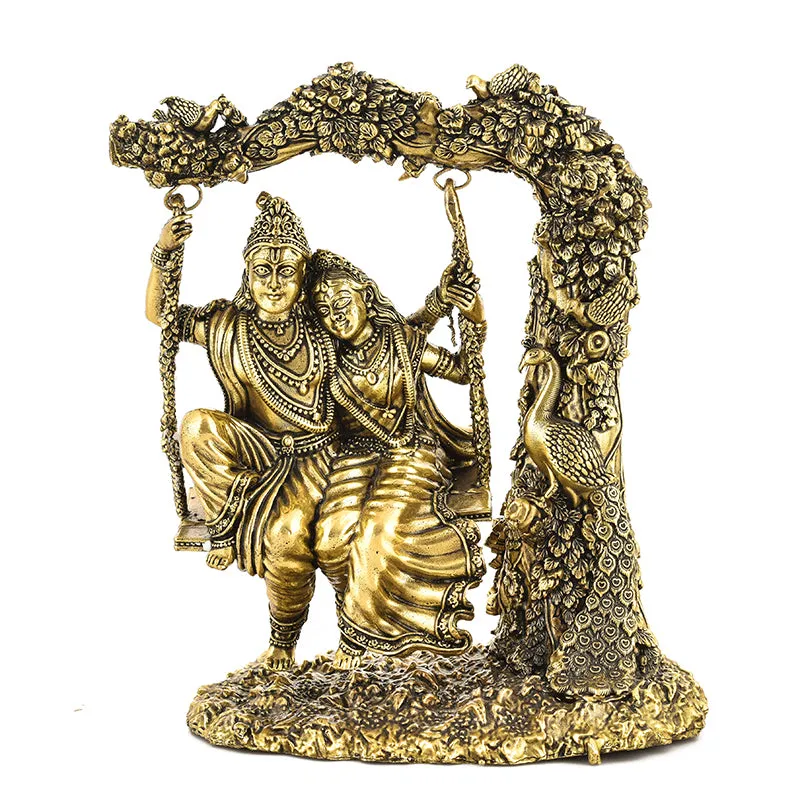 Divine Vrindavana Krishna Brass Idol media 3