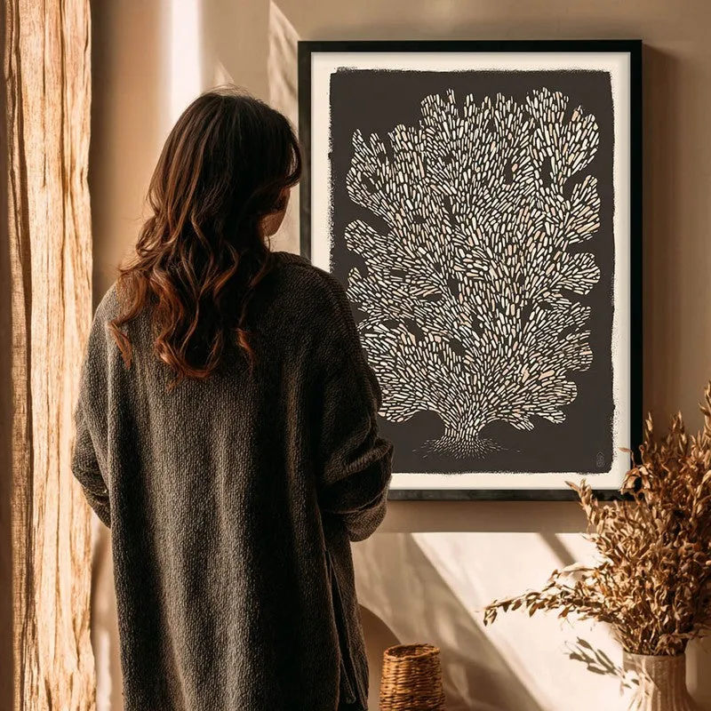 Tree of Life Illustration Canvas Wall Painting With Black Frame media 7