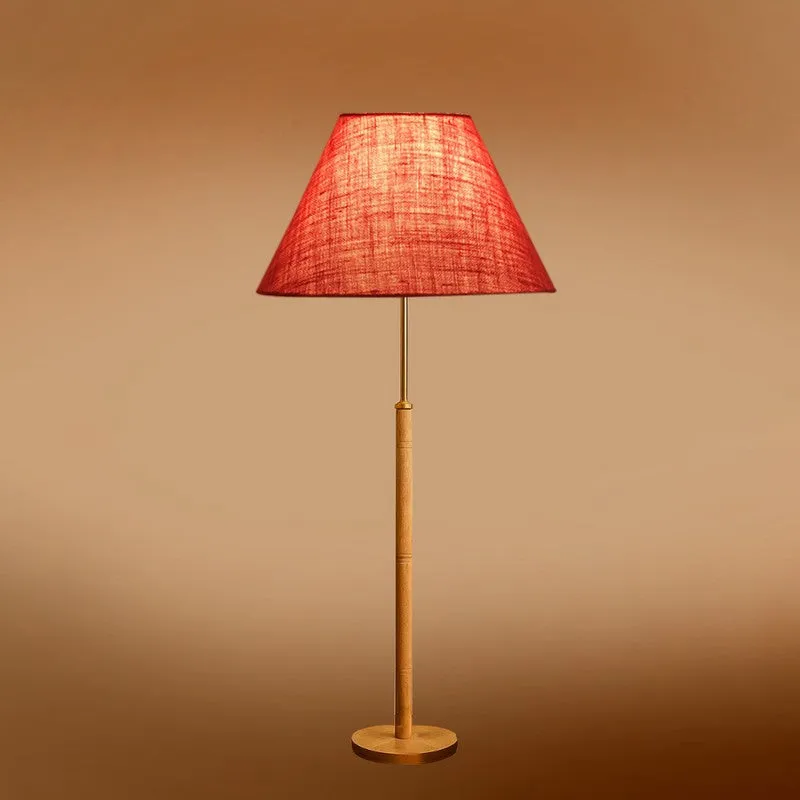 Earth Tone Wooden Floor Lamp - Pink media 6