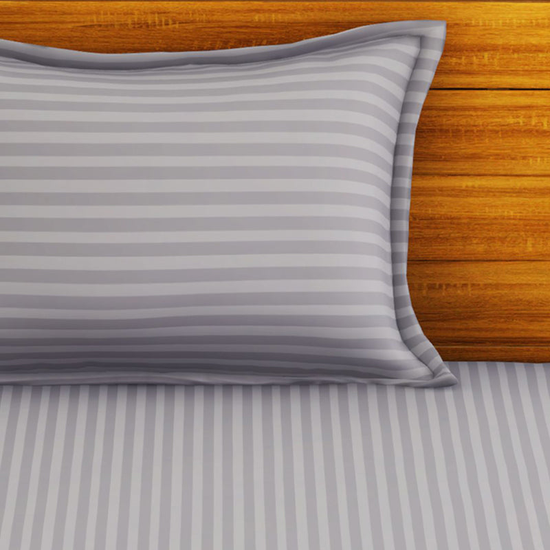 Hilton Cotton Bedsheet (Silver Grey) - 210 TC media 5