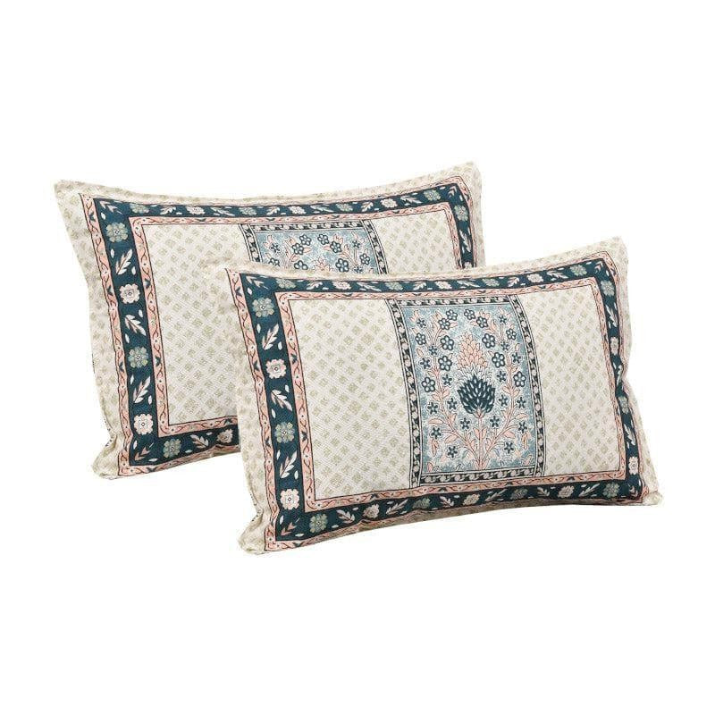 Parth Ethnic Cotton Bedsheet (Blue) - 160 TC media 4