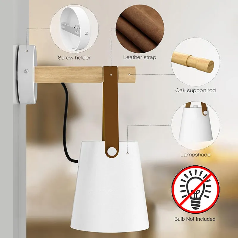 Lume Bucket Metal Wall Lamp - White media 4