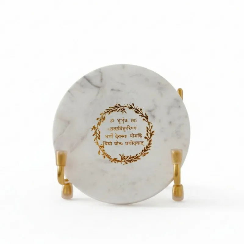 Marble Gayatri Mantra Showpiece media 4