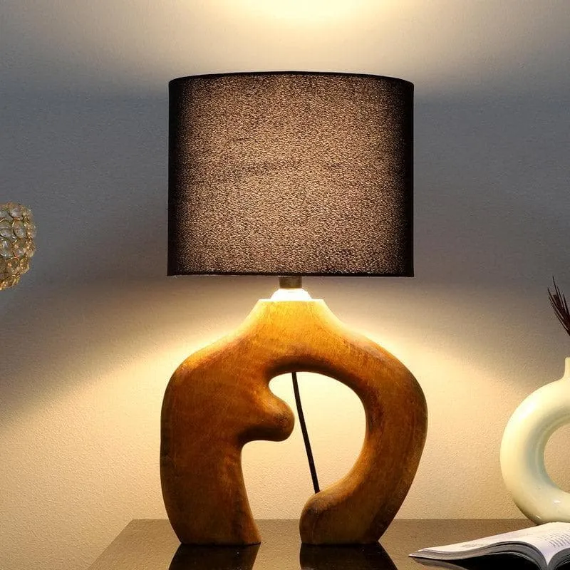 Bisara Stag Fabric Table Lamp - Black,Brown media 1
