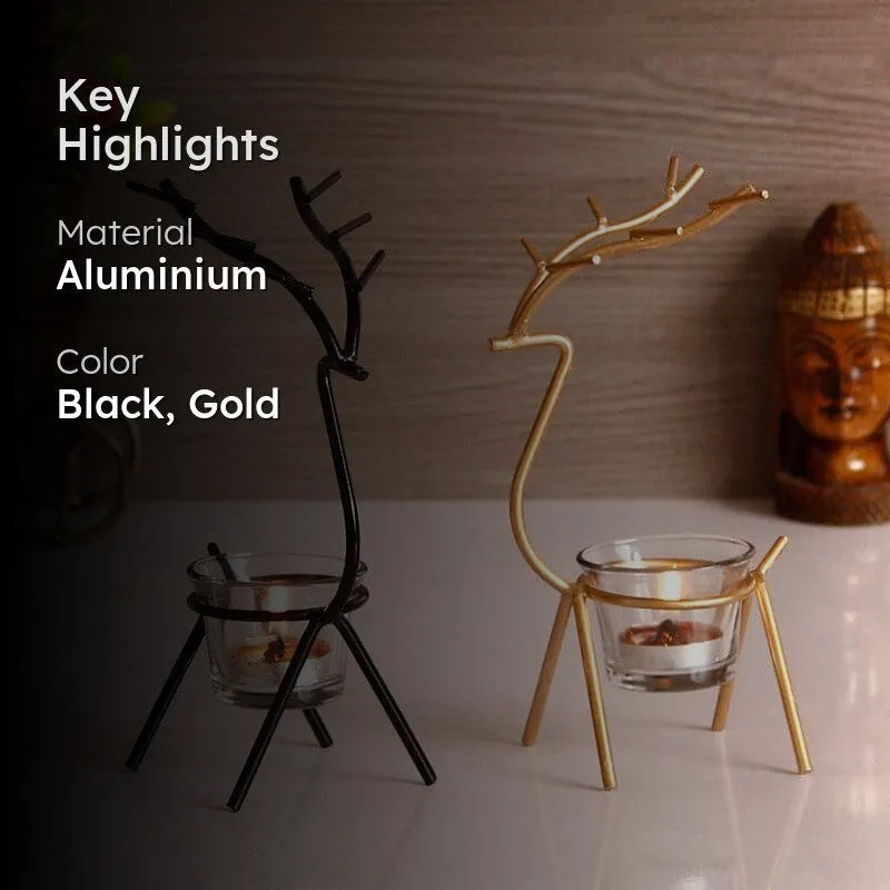 Deer Dream Tealight Candle Holder - Set Of Two media 2
