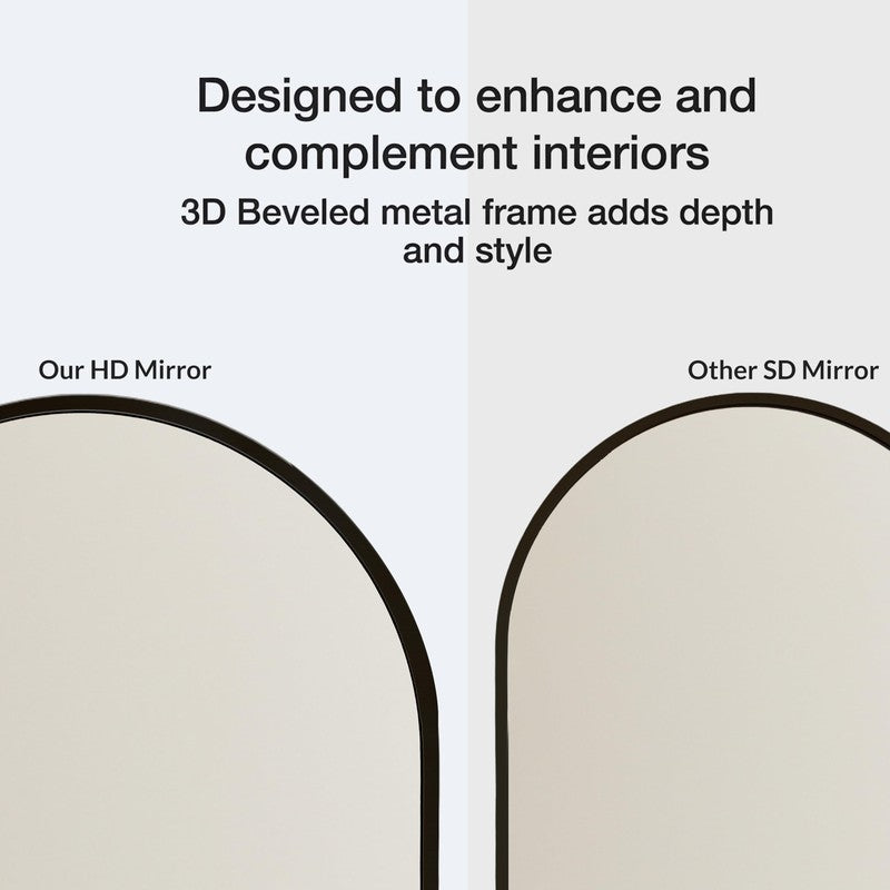 Clarion Arch Wall Mirror With Aluminium Frame - Black media 5