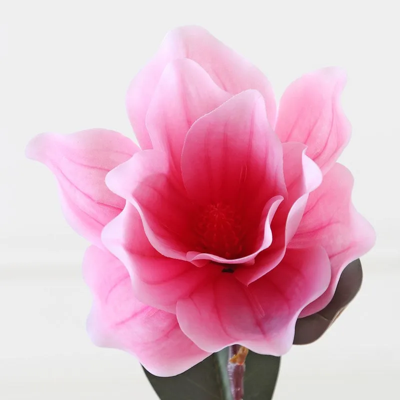 Floreva Magnolia Silicone Artificial Flower - Pink media 5