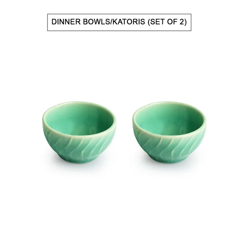 Oceano Green Dinner Set - 3 Piece Set media 5