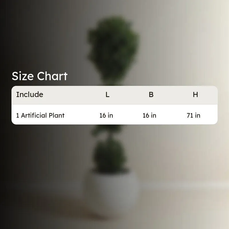 Verdure Touch Artificial Plant With Black Plastic Pot - 5.9 ft media 8