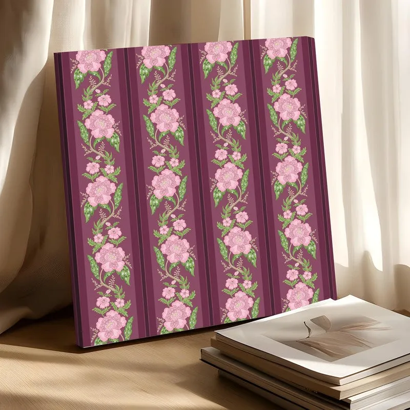 Floral Strips Canvas Wall Art media 4