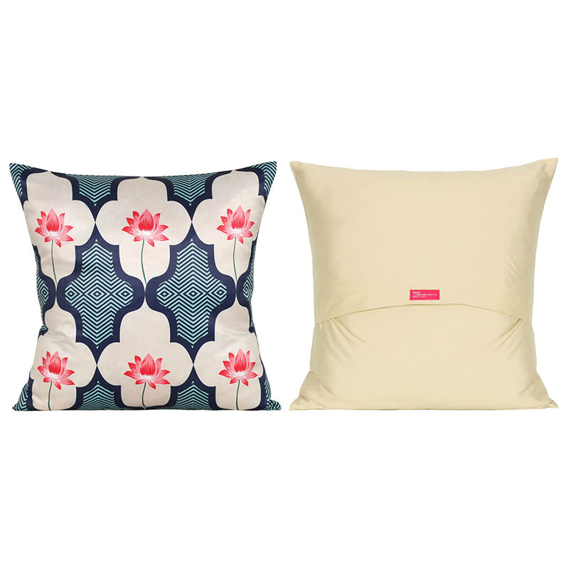 India Circus Midnight Mayhem Printed Velvet Cushion Cover - Set Of Five media 4