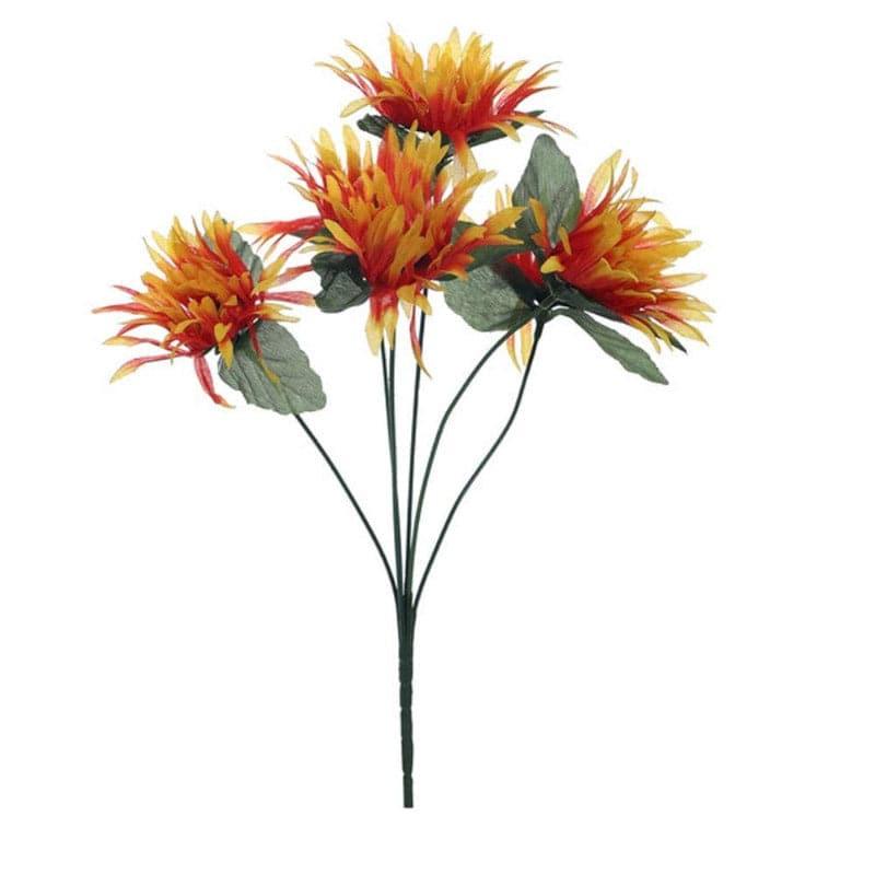Faux Chrysanthemum Bunch - Orange media 5