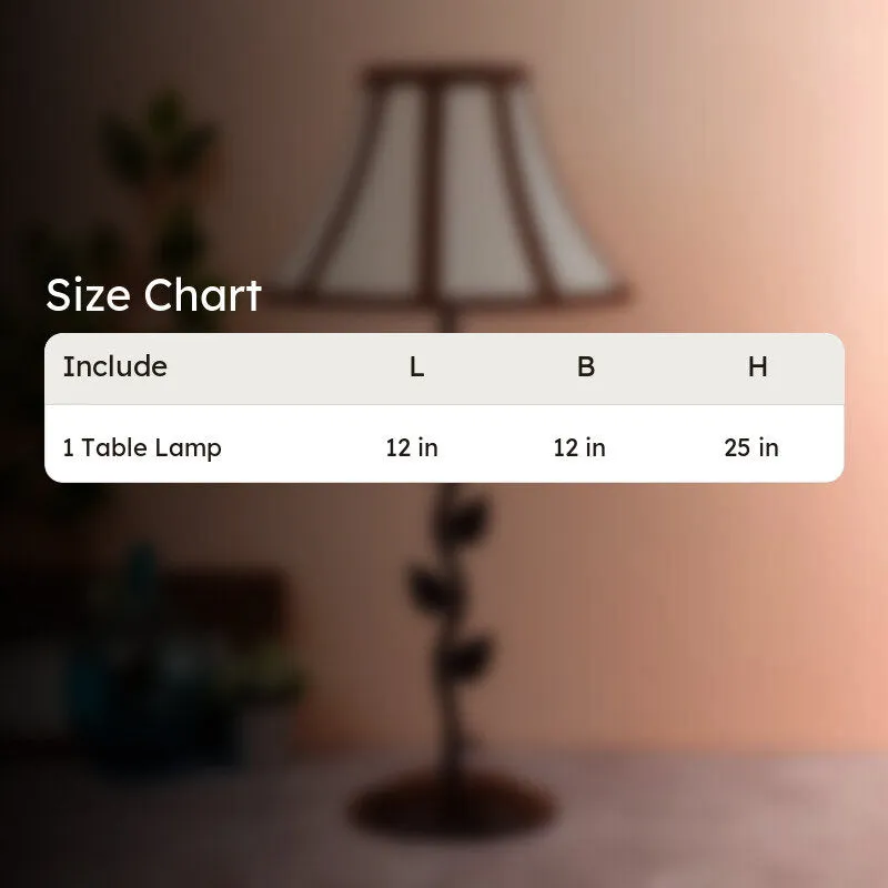 Lunivore Cotton Table Lamp With Iron Base - White media 8