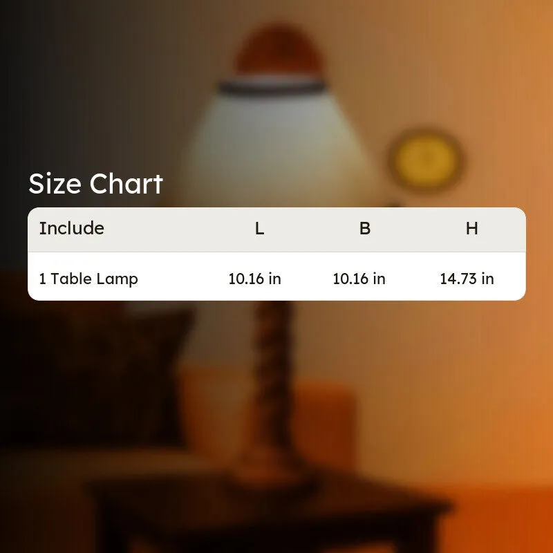 Elvane Niro Wooden Table Lamp - White media 9