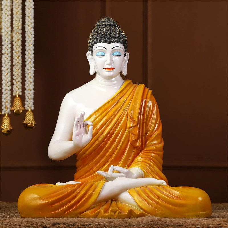 BuddhaBloom Serenity Marble Idol - Yellow
