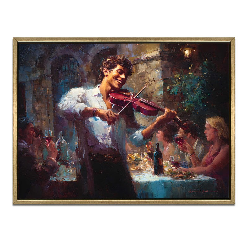 Violin Bliss Canvas Wall Painting With Frame media 3