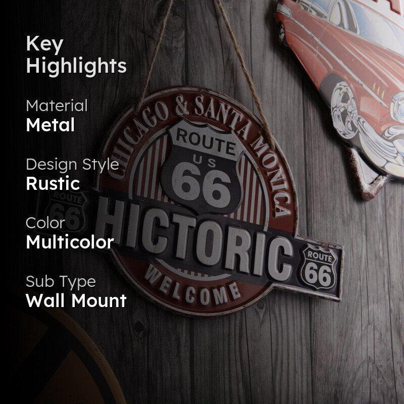 Historic Route 66 Metal Wall Accent media 2