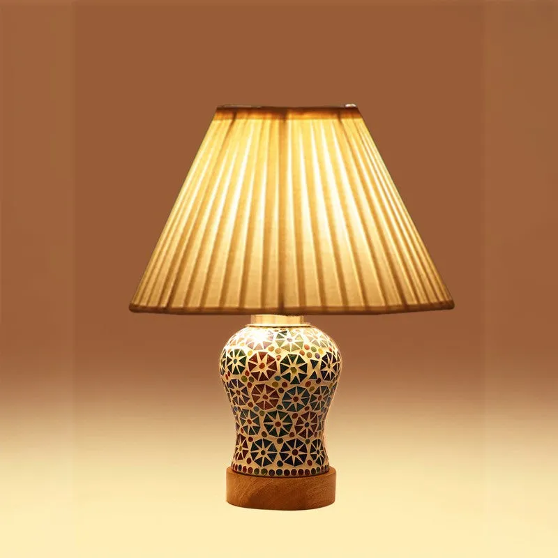 Astrona Pleatra Wooden Table Lamp - Multicolor media 7