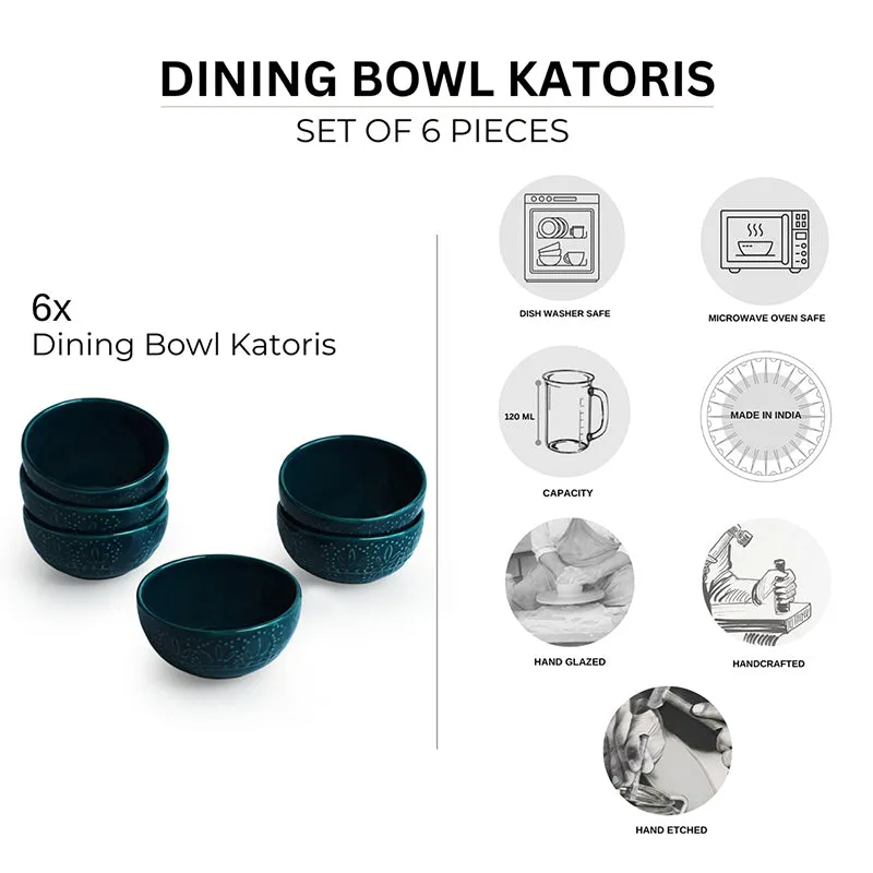 Forest Fern Ceramic Dip Bowl (120 mL) - Set Of Six media 5