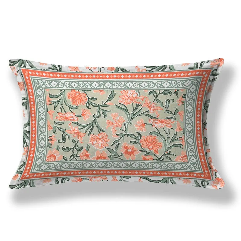 Cozyra Floral Cotton Bedsheet (Green) - 240 TC media 6