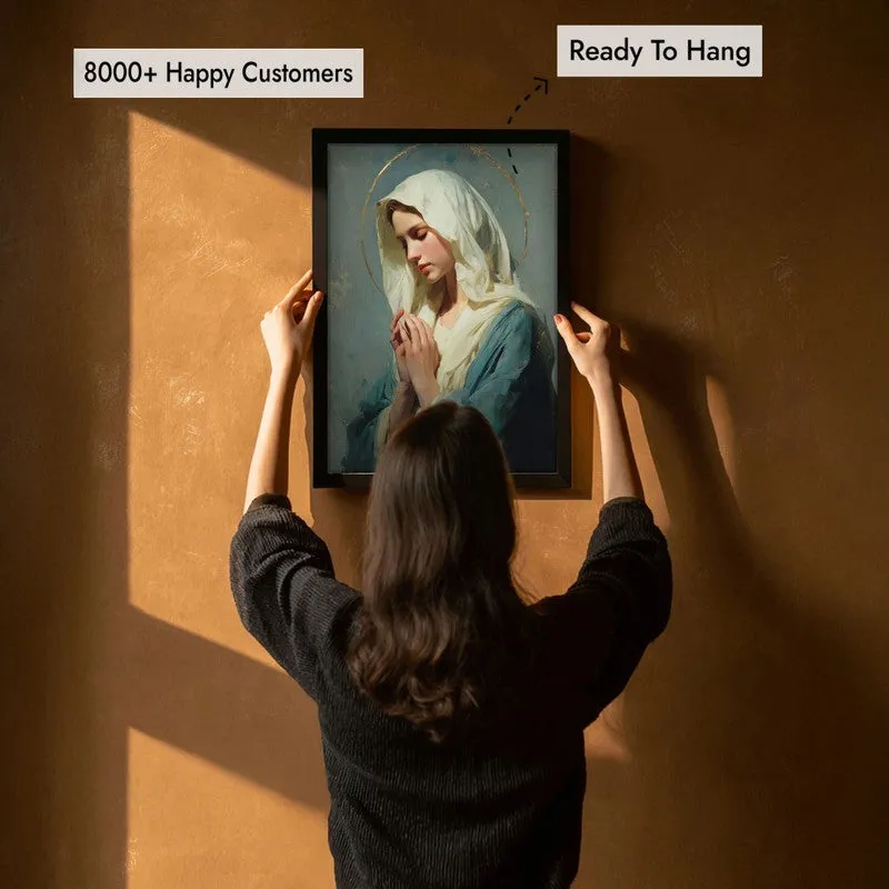 Grace in Devotion I Archival Paper Wall Painting With Black Frame media 5
