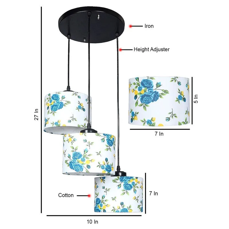 Lumera Drift Metal Ceiling Lamp - White & Blue media 8