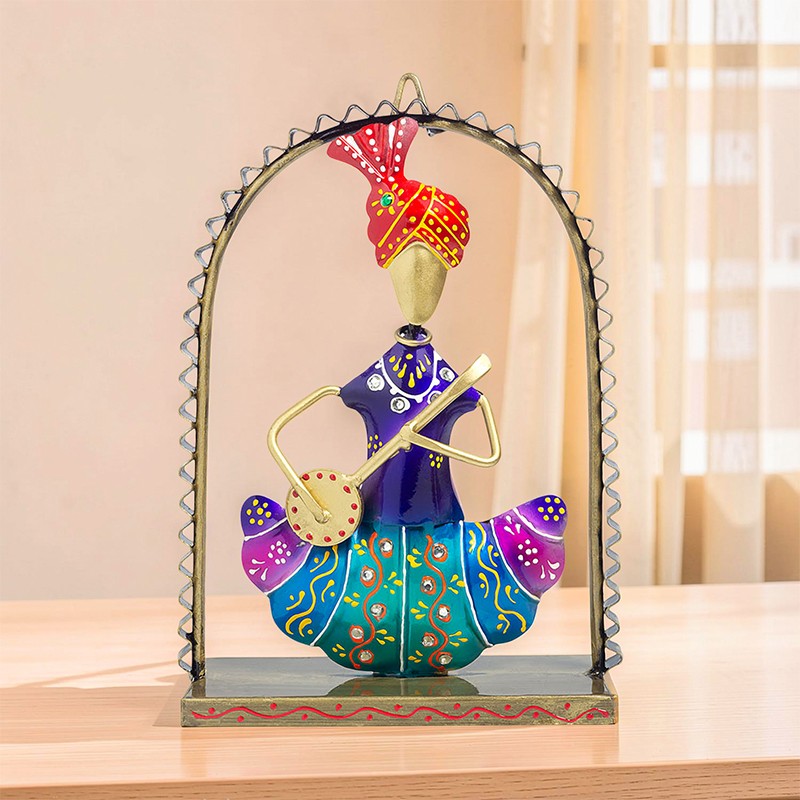 Folk Musician Wall Hanging - Blue,Purple media 8