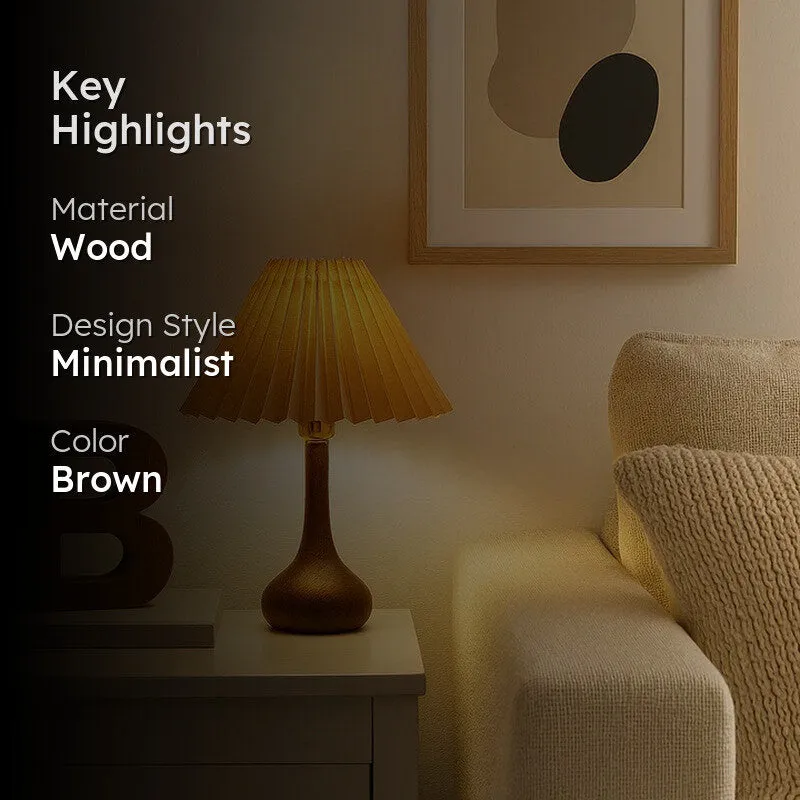 Solvique Wooden Table Lamp - Brown media 2