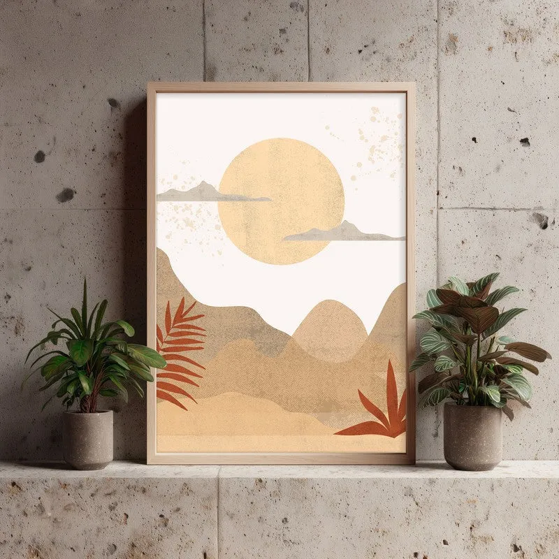 Dawn Archival Canvas Wall Art - Natural Brown Frame media 4