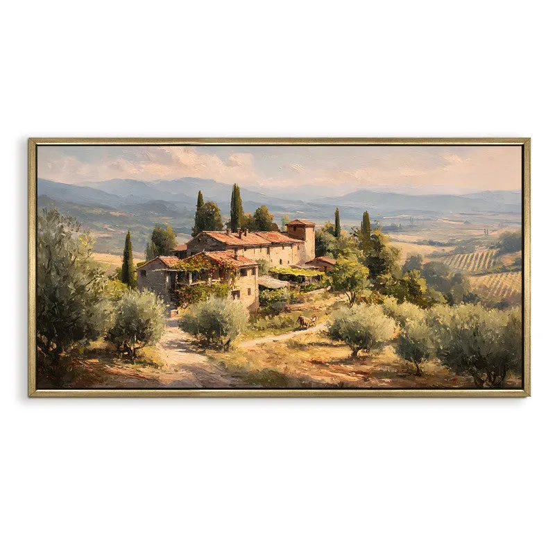 Sunwashed Slopes Canvas Wall Painting With Frame media 3