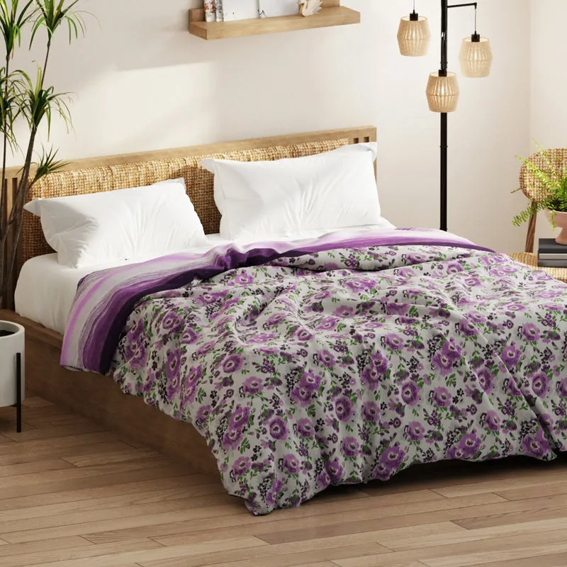 Lilac Shore Floral Comforter - 120 GSM media 4