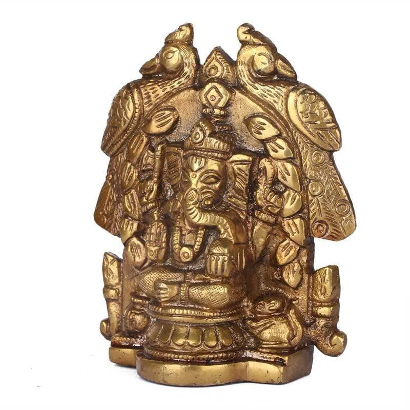 Decorative Brass Ganapati Idol media 4