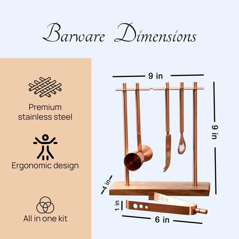 Exquisite Stainless Steel Barware Tools - Five Piece Set media 6