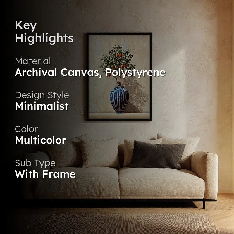 Rustic Zest Canvas Wall Painting - Black Frame media 2