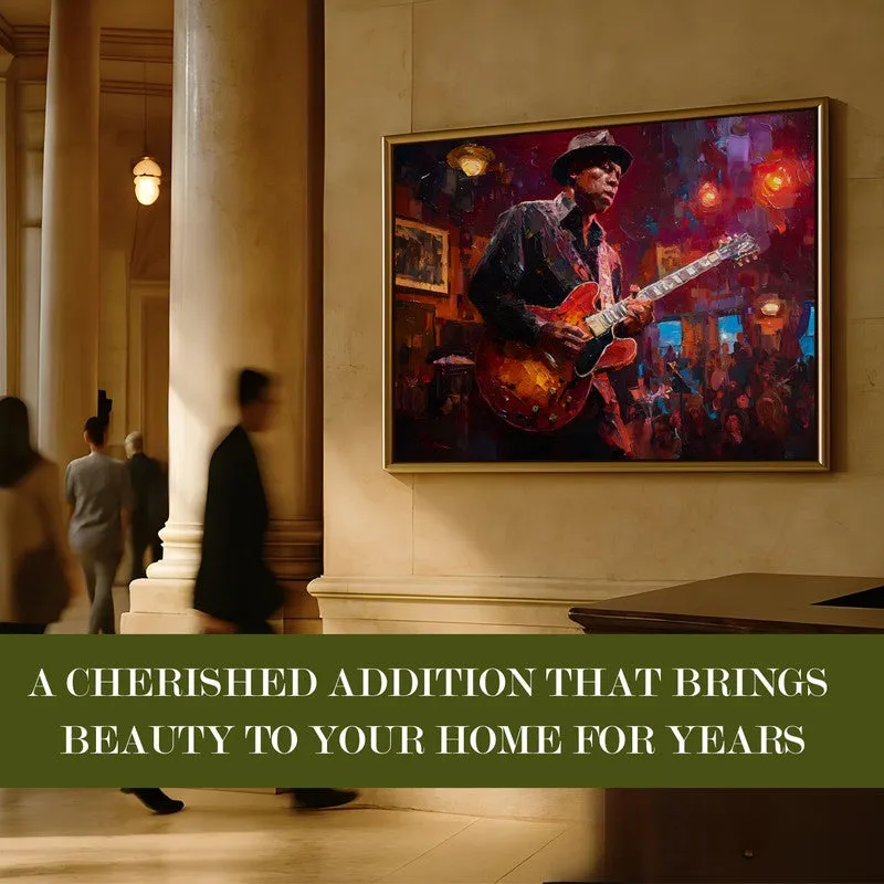 Guitarist Canvas Wall Painting With Frame media 7