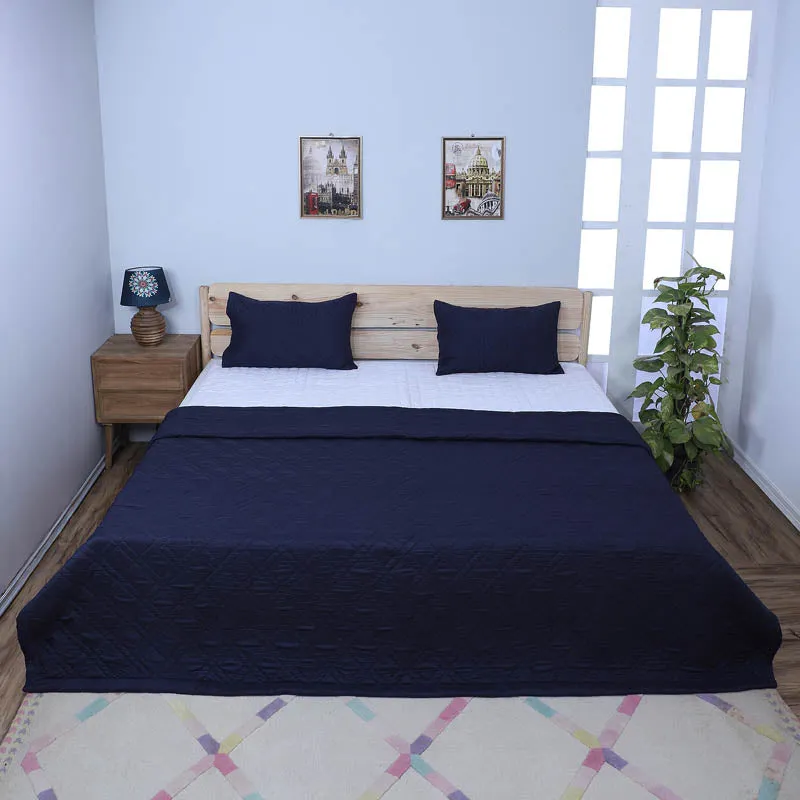 Jisha Microfiber Bedcover - Blue media 1