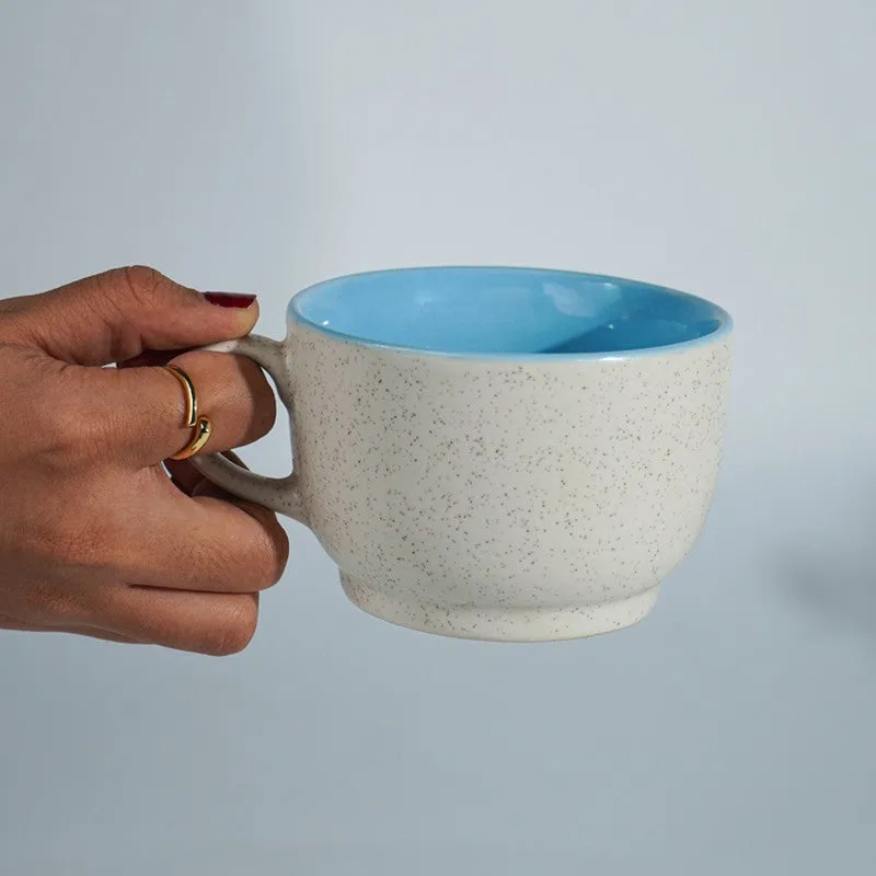 Poura Ceramic Coffee Mug (350 mL) - Blue media 5