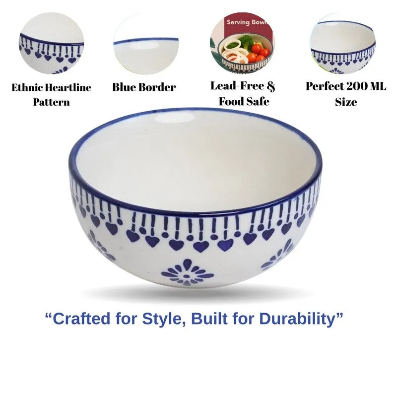 ServeEase Ceramic Snack Bowls (Grey,White, 200 mL Each) - Set Of Two media 5
